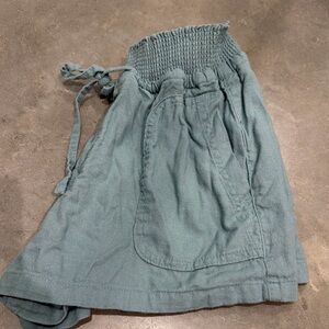 Love Tree Gray Linen Blend Casual Comfort Textured Shorts